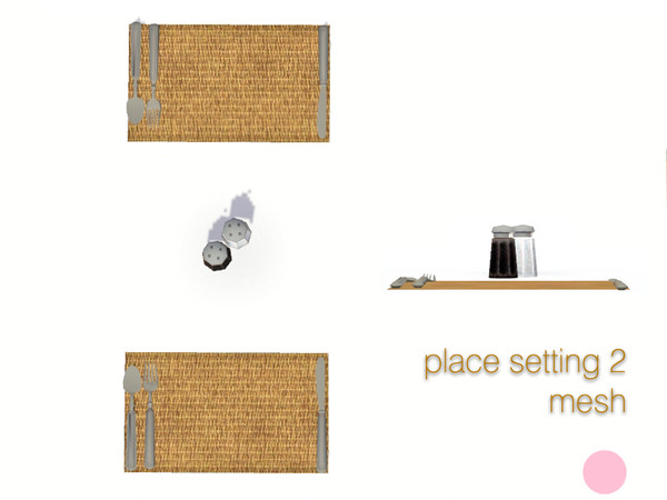 Sims 3 — Place Setting 2 Mesh by DOT — Place Setting 2 Mesh by DOT of The Sims Resource