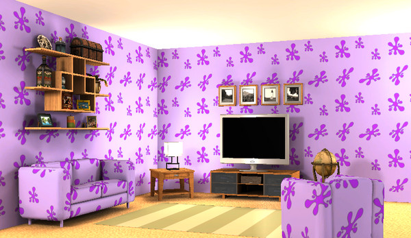 Sims 3 — Purple Splash by Cassina — Looks like your toddler had some fun! Title says it all really.