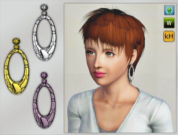 Sims 3 — Set ~ Earrings for Child - Elder by Tomislaw — New Mesh - all LODs are reduced in polycounts - 2 recolorable