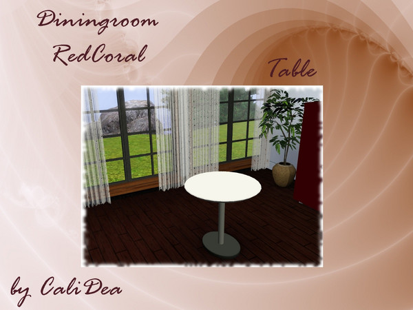 Sims 3 — Diningroom RedCoral Diningtable by CaliDea — Diningroom RedCoral Diningtable by CaliDea TSR