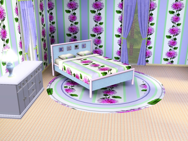 Sims 3 — marcorse_regency dahlia pattern by marcorse — Delightful spikey dahlia flowers form the mainstay of this