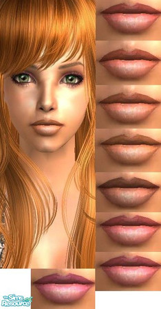 Sims 2 — Fire Angel Lipsticks by TheNinthWave — Included in the set are 8 lipsticks. Hair by newsea, eyes by me.