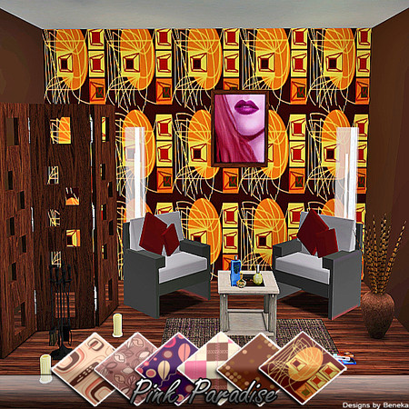 Sims 3 — PinkParadise6 by Beneka — I made this creations for your walls and floors. I wish you like it and your sims will