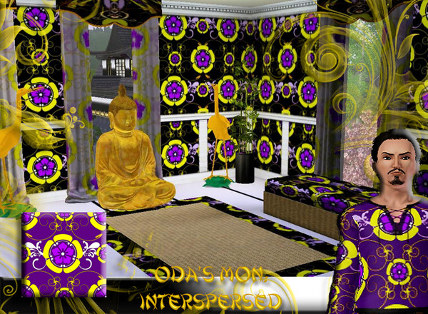 Sims 3 — Oda Mon - Interspersed by murfeel — A fun version of the family crest of Oda Nobunaga, Japan's Sengoku period