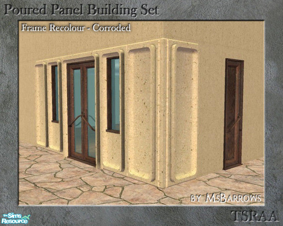 Sims 2 — Poured Panel Frame Recolours - Corroded by MsBarrows — Frame recolour in corroded metal.