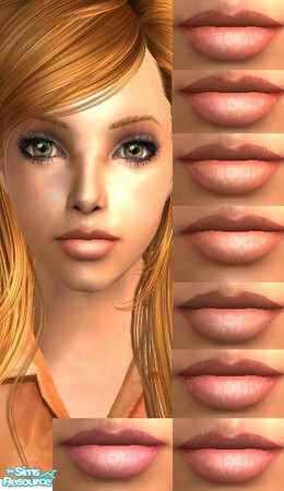 Sims 2 — Summer Dream Lipsticks by TheNinthWave — Included are 8 new lipsticks. Hair by Newsea, eyes by me.