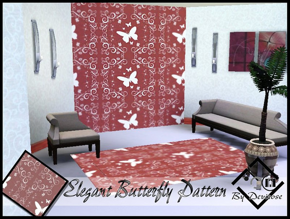 Sims 3 — Elegant Butterfly Pattern by Devirose — Butterflies and surroundings, yet delicious.