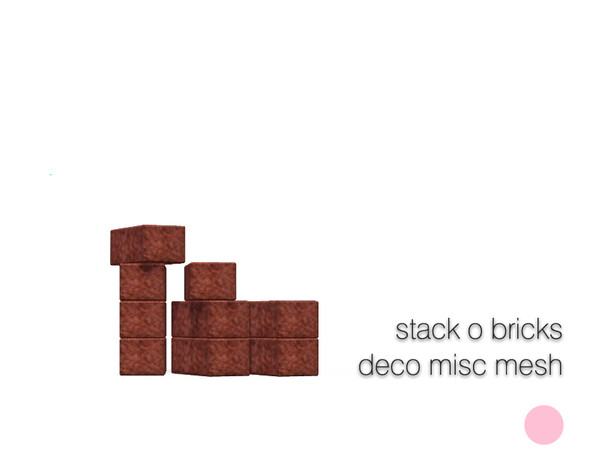 Sims 3 — Deco Stacks O Bricks Mesh by DOT — Deco Stacks O Bricks Mesh by DOT of The Sims Resource