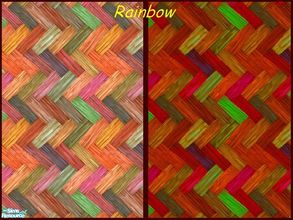 Sims 2 — Rainbow by allison731 — The set includes a lighter and darker shade of colorful wooden floor who reminded me on
