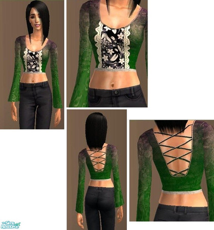 Sims 2 — Nomadic Top by TheNinthWave — A lovely nomad top mesh for you to enjoy. Both of the files in the zip are