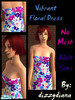 Sims 2 — Vibrant Floral Dress by dizzydiana — A pretty floral dress for your sims. no mesh needed.
