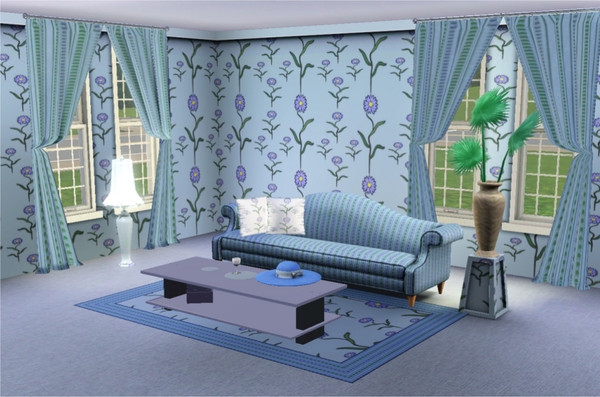 Sims 3 — marcorse_garden grows pattern by marcorse — A scatter pattern in soft shades of blue and green.