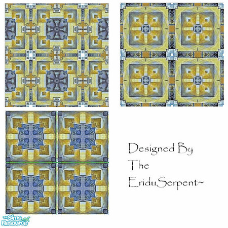Sims 2 — Beautifully Blue Tiles by eriduserpent — Gorgeous Tiles... Designed By The EriduSerpent~