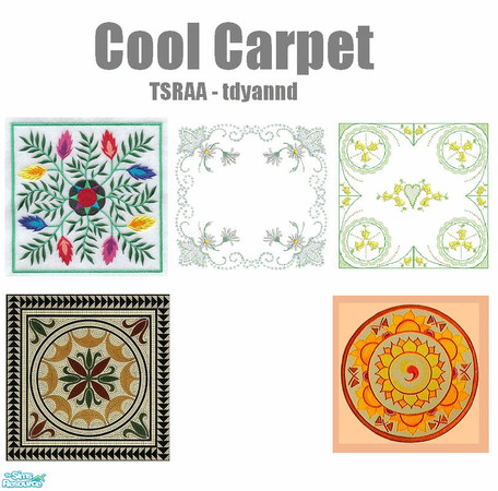 Sims 2 — Cool Carpet by tdyannd — A set of five carpets.