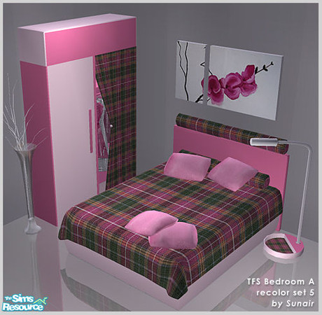 Sims 2 — TFS Bedroom A - Recolor set 5 by Sunair — TFS Bedroom A - Recolor set 5 (white)