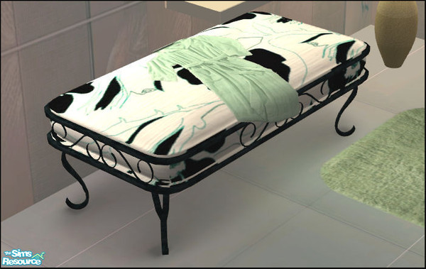 Sims 2 — Romance Bathroom Green - Bench by Elize-37sims — Green recolor of the Romance bathroom