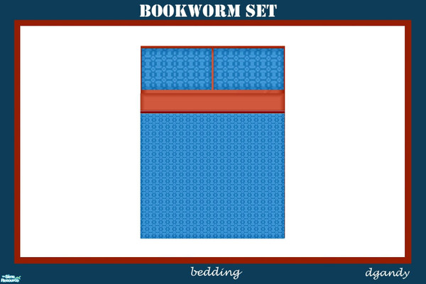 Sims 2 — Bookworm Set - Bedding Recolor by Dgandy — Got a bookworm in your Sim family? This is the perfect set for them.