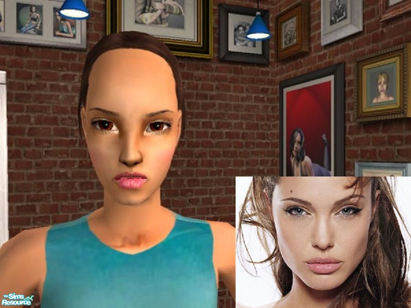 Sims 2 — Angelina Jolie\'s lips by Elisa_G — Angelina Jolie\'s natural lips. Enjoy!
