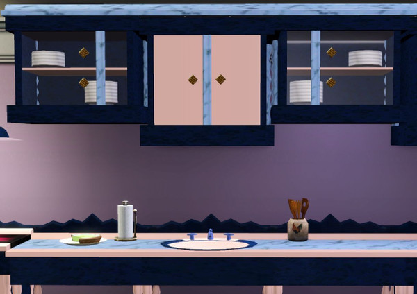 Sims 3 — Full of Sweetness Kitchen - Cabinet Center by Canelline by Canelline — Full of Sweetness Kitchen - Cabinet