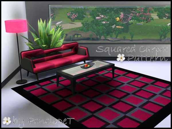 Sims 3 — Spring Home Makeover - Squared Carpet Pattern by PenelopeT — Is it time to freshen up the decor in your Sims