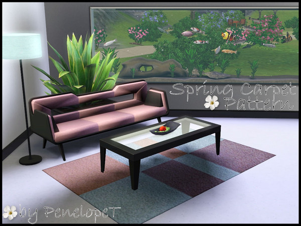 Sims 3 — Spring Home Makeover - Spring Carpet Pattern by PenelopeT — Is it time to freshen up the decor in your Sims