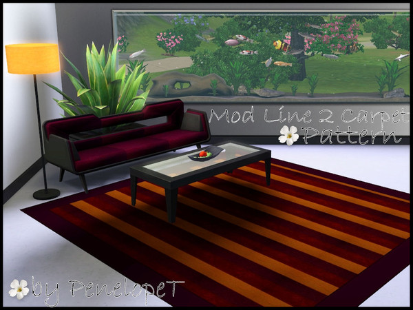 Sims 3 — Spring Home Makeover - Mod Line Carpet Pattern 2 by PenelopeT — Is it time to freshen up the decor in your Sims