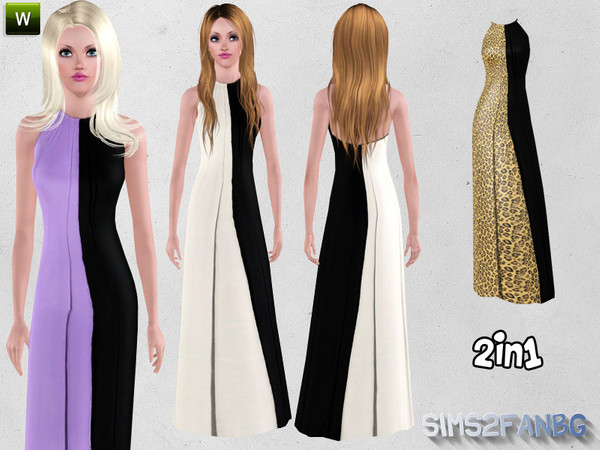 Sims 3 — 2 in 1 by sims2fanbg — .:2 in 1:. Dress in 3 recolors,Recolorable,Custom Mesh by Lianaa,Launcher Thumbnail. I
