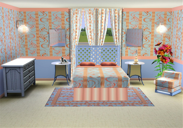 Sims 3 — marcorse_doodling pattern by marcorse — Aimless doodles and a chequered divider, combined in a vertical pattern.