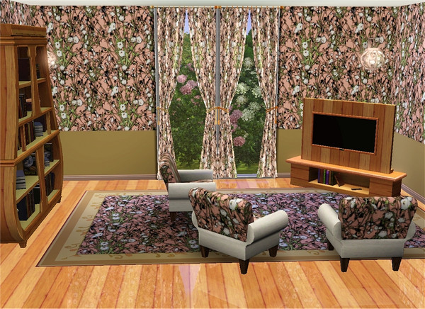 Sims 3 — marcorse_tangled pattern by marcorse — As it's name suggests, this is a tangled pattern of grass and flowering