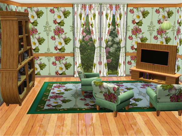 Sims 3 — marcorse_posies pattern by marcorse — A delicate but clear pattern featuring a posy of flowers, separated by a