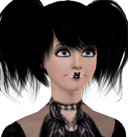 Sims 3 — goth anime sims by xoashley12xo — at first it was gonna be a anime sims but i seen this hair n just went on with