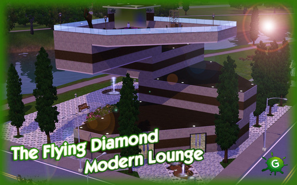 Sims 3 — Flying Diamond Lounge by GangstR — An other modern and unique concept. Come, drink and dance ! / Un autre