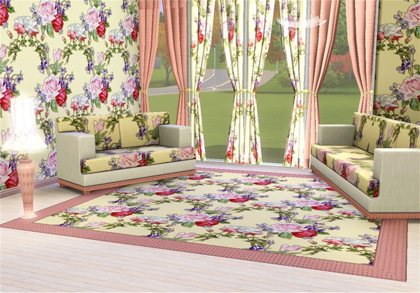 Sims 3 — marcorse_classic roses pattern by marcorse — Rose bunches scattered in a classic wallpaper design