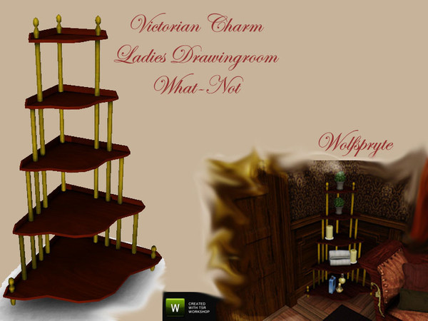 Sims 3 — Victorian Charm Ladies Drawingroom What-not *TSRAA* by wolfspryte — Part of the Victorian Charm Ladies