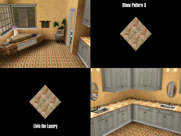 Sims 3 — Stone 3 by dixie_blue012000 — This is Stone 3 of 10 stone patterns from my Living the luxury stone patterns. It
