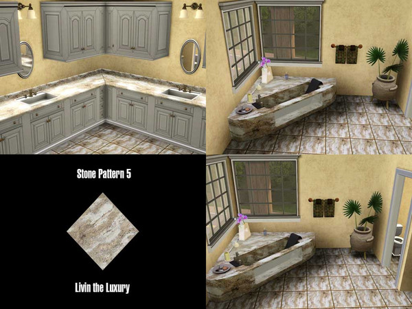 Sims 3 — Stone 5 by dixie_blue012000 — This is Stone5, one of 10 stone patterns from my Living the luxury stone patterns.