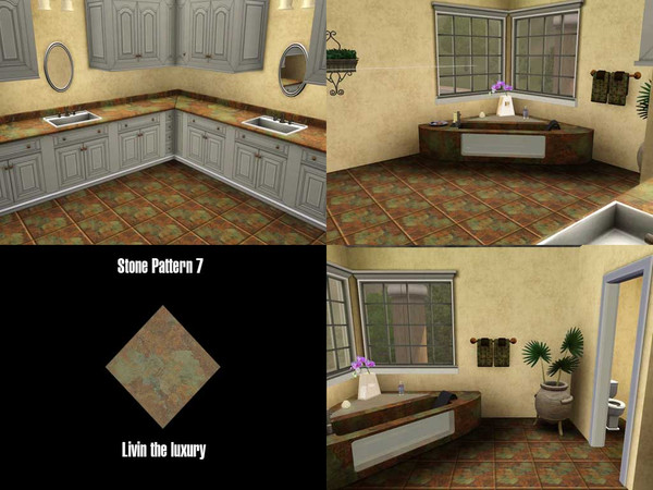 Sims 3 — Stone 7 by dixie_blue012000 — This is Stone 7, one of 10 stone patterns from my Living the luxury stone