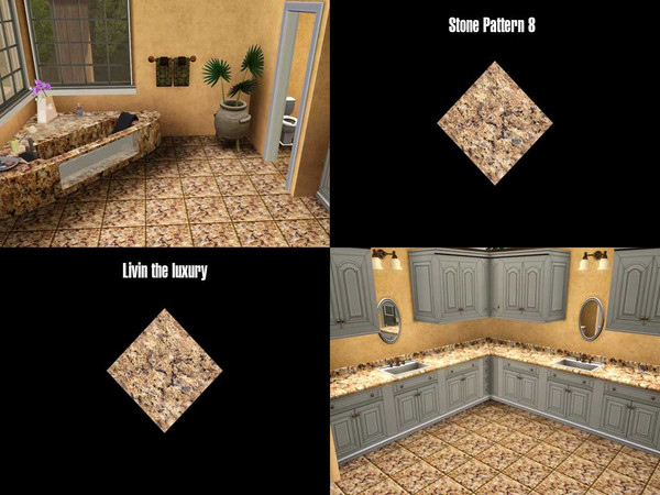Sims 3 — Stone 8 by dixie_blue012000 — This is Stone 8, one of 10 stone patterns from my Living the luxury stone