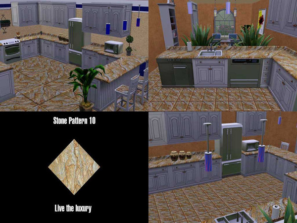 Sims 3 — Stone 10 by dixie_blue012000 — This is Stone 10, one of 10 stone patterns from my Living the luxury stone