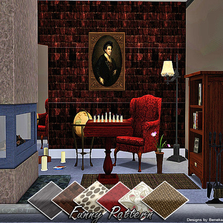 Sims 3 — FunnyPattern2 by Beneka — I made this creations for your walls and floors. I wish you like it and your sims will