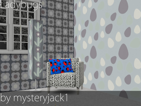 Sims 3 — Ladybugs by mysteryjack1 — These cute little creatures can make a kid's room even cuter! It has 4 re-colourable