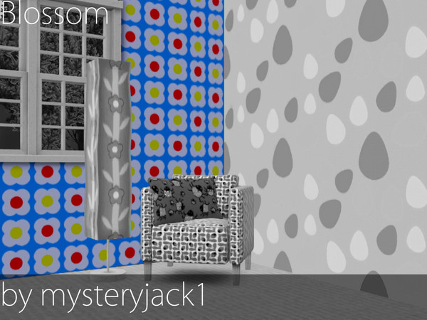 Sims 3 — Blossom by mysteryjack1 — Just in time for spring, this pattern, inspired by Orla Kiely, is here! It has four