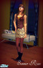 Sims 2 — Floral and Vest by SummerRose123 — This is a cute floral gold skirt with a brown vest. 