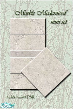 Sims 2 — Marble Modernised-mini set by micha89 — little set containing one wall & one floor. texture from