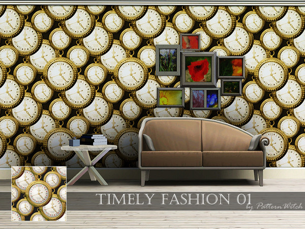 Sims 3 — PW Timely Fashion 01 by PatternWitch — Wonderland Inspired Pattern