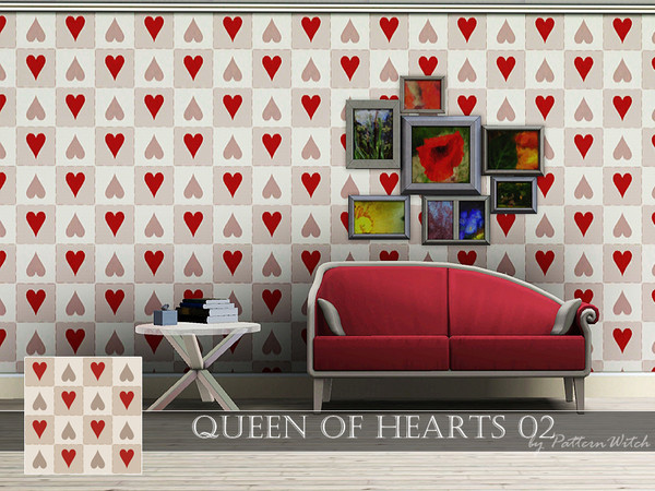 Sims 3 — PW Queen Of Hearts 02 by PatternWitch — Wonderland inspired pattern
