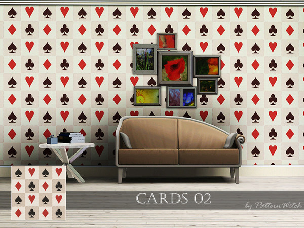 Sims 3 — PW Cards 02 by PatternWitch — Wonderland inspired pattern