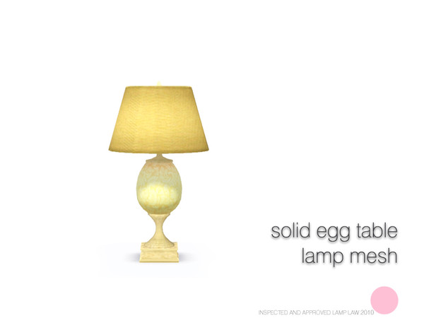 Sims 3 — Solid Glass Egg Table Lamp Mesh by DOT — Solid Glass Egg Table Lamp Mesh Sims 3 Lamps by DOT of The Sims