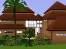 Sims 3 — Dresen by joebax — Here is an asian/mediterranean home with a lovely sunken garage.