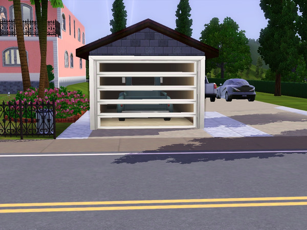Sims 3 — MaNuke modern garage by manuke — Modern Glass garage door by MaNuke Industries